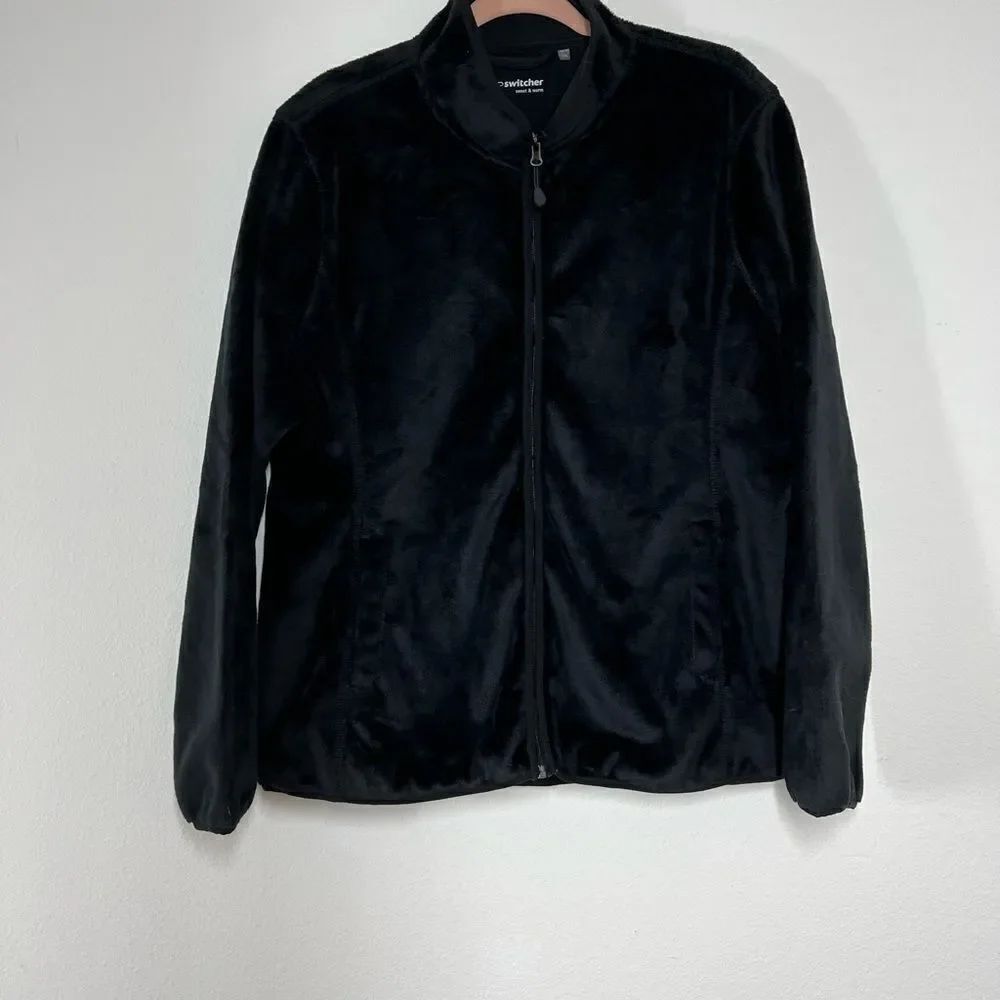Ladies' Voyage Fleece Jacket - BLACK - SWITCHER size XXL
